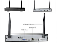 Wifi cctv camera beveiligingset draadloos met 4 cameras (nachtzicht) - afbeelding 3 van  4