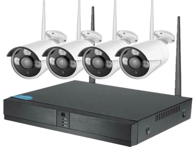 Wifi cctv camera beveiligingset draadloos met 4 cameras (nachtzicht) - afbeelding 2 van  4