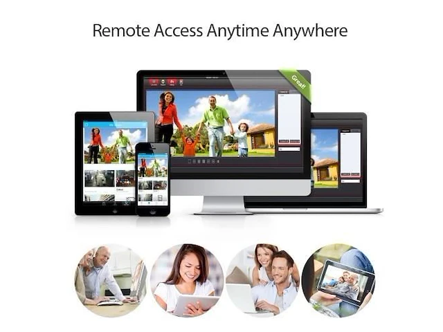 Wifi cctv camera beveiligingset draadloos met 4 cameras (nachtzicht) - afbeelding 4 van  4