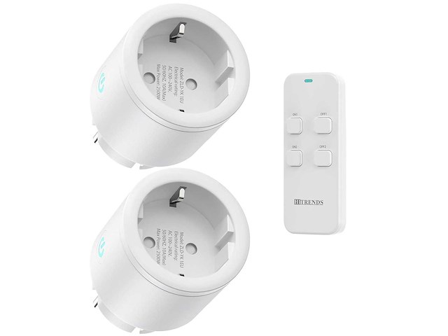 Wifi-stekker met timer, 2-pack met afstandsbediening - afbeelding 1 van  2