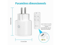 Wifi-stekker met timer, 2-pack met afstandsbediening - afbeelding 2 van  2