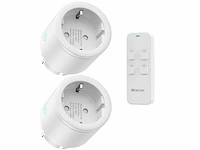 Wifi-stekker met timer, 2-pack met afstandsbediening - afbeelding 1 van  2