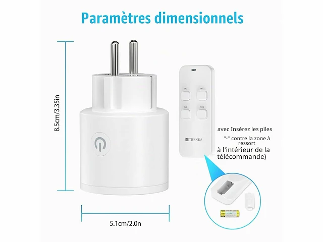 Wifi-stekker met timer, 2-pack met afstandsbediening - afbeelding 2 van  2