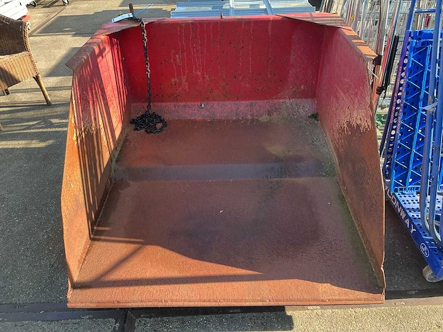 Wifo mo1000 schepbak voor hefmast,capaciteit 1000 liter - afbeelding 2 van  3