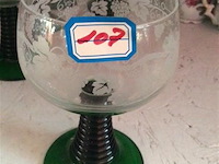 Wijnglazen ( groene voet ) - afbeelding 2 van  2