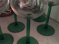 Wijnglazen ( groene voet ) - afbeelding 2 van  2