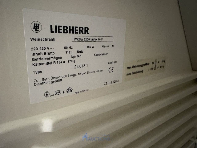 Wijnkast liebherr wksw 3200 - afbeelding 4 van  5