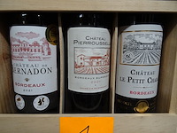 Wijnkist 3 flessen rode bordeaux wijn - afbeelding 2 van  3