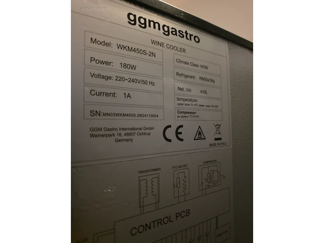 Wijnkoeler met 2 zones ggm gastro wkm450s-2n - afbeelding 9 van  9