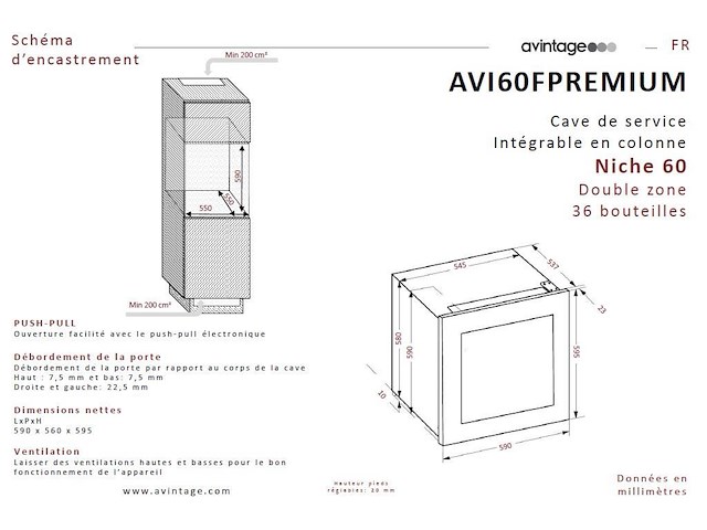Wijnkoelkast avinlage avi60fpremium - afbeelding 5 van  5