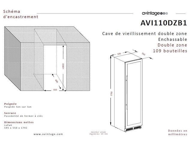 Wijnkoelkast avintage avi110dzb1 - afbeelding 7 van  7