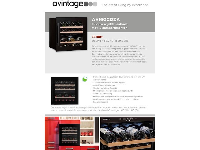 Wijnkoelkast avintage avi60cdza - afbeelding 6 van  7