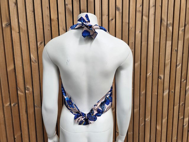 Wikkeltop cobalt flower maat s - afbeelding 2 van  5
