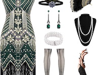 Wildparty jaren 20-jurk voor dames (xl) - afbeelding 1 van  4