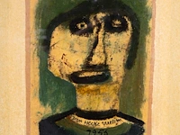 Willem van hecke (1893-1976), portrait, 1956, mixed media 29 x 25 cm. (11.41 x 9.83 in.), frame: 36 x 32 cm. (14.16 x 12.59 in.)