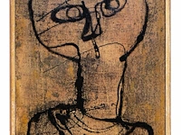 Willem van hecke (1893-1976), portrait, 1965, mixed media 28.5 x 23 cm. (11.22 x 9.06 in.), frame: 30 x 24.5 cm. (11.81 x 9.65 in.) - afbeelding 2 van  4