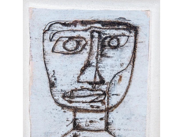 Willem van hecke (1893-1976), portrait, 1966, mixed media 50 x 40 cm. (19.67 x 15 3/4 in.), frame: 53 x 43 cm. (20.87 x 16.92 in.) - afbeelding 5 van  5