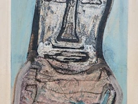 Willem van hecke (1893-1976), portrait, 1968, mixed media 75 x 59 cm. (29.53 x 23.23 in.), frame: 80 x 63 cm. (31 1/2 x 24.80 in.)