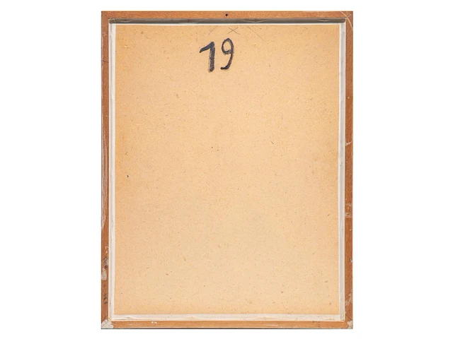 Willem van hecke (1893-1976), portrait, 1968, mixed media 75 x 59 cm. (29.53 x 23.23 in.), frame: 80 x 63 cm. (31 1/2 x 24.80 in.) - afbeelding 3 van  5