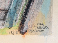 Willem van hecke (1893-1976), portrait, 1968, mixed media 75 x 59 cm. (29.53 x 23.23 in.), frame: 80 x 63 cm. (31 1/2 x 24.80 in.) - afbeelding 4 van  5