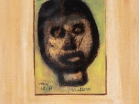 Willem van hecke (1893-1976), portrait, mixed media 36 x 30.5 cm. (14.16 x 12.00 in.), frame: 39 x 33.5 cm. (15.34 x 13.18 in.)