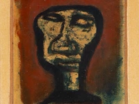 Willem van hecke (1893-1976), portrait of a man, 1952, mixed media 29 x 26 cm. (11.41 x 10.24 in.), frame: 36 x 32.5 cm. (14.16 x 12.80 in.)