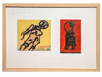 Willem van hecke (1893-1976), untitled, 1952, mixed media 40 x 58 cm. (15 3/4 x 22.82 in.), frame: 43.5 x 61.5 cm. (17.12 x 24.21 in.) - afbeelding 2 van  7