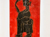 Willem van hecke (1893-1976), untitled, 1952, mixed media 40 x 58 cm. (15 3/4 x 22.82 in.), frame: 43.5 x 61.5 cm. (17.12 x 24.21 in.) - afbeelding 5 van  7