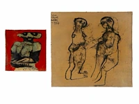 Willem van hecke (1893-1976), untitled, 1954, mixed media collage 38 x 50 cm. (14.96 x 19.67 in.), frame: 40 x 52 cm. (15 3/4 x 20.46 in.)