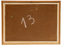 Willem van hecke (1893-1976), untitled, 1954, mixed media collage 38 x 50 cm. (14.96 x 19.67 in.), frame: 40 x 52 cm. (15 3/4 x 20.46 in.) - afbeelding 3 van  5