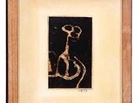 Willem van hecke (1893-1976), untitled, 1955, mixed media 30.5 x 26.5 cm. (12.00 x 10.42 in.), frame: 38 x 32.5 cm. (14.96 x 12.80 in.) - afbeelding 2 van  4