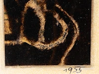 Willem van hecke (1893-1976), untitled, 1955, mixed media 30.5 x 26.5 cm. (12.00 x 10.42 in.), frame: 38 x 32.5 cm. (14.96 x 12.80 in.) - afbeelding 4 van  4