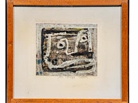 Willem van hecke (1893-1976), untitled, 1960, mixed media 34 x 39.5 cm. (13.39 x 15.55 in.), frame: 40 x 45 cm. (15 3/4 x 17.71 in.) - afbeelding 2 van  5