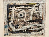 Willem van hecke (1893-1976), untitled, 1960, mixed media 34 x 39.5 cm. (13.39 x 15.55 in.), frame: 40 x 45 cm. (15 3/4 x 17.71 in.) - afbeelding 4 van  5