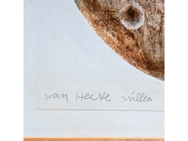 Willem van hecke (1893-1976), untitled, 1961, mixed media 45 x 37.5 cm. (17.71 x 14.75 in.), frame: 48 x 40.5 cm. (18.89 x 15.93 in.) - afbeelding 4 van  5