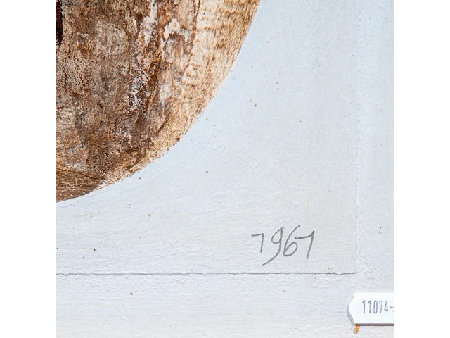 Willem van hecke (1893-1976), untitled, 1961, mixed media 45 x 37.5 cm. (17.71 x 14.75 in.), frame: 48 x 40.5 cm. (18.89 x 15.93 in.) - afbeelding 5 van  5