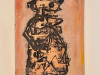 Willem van hecke (1893-1976), untitled, 1963, mixed media 47 x 41 cm. (18 1/2 x 16.14 in.), frame: 50.5 x 44 cm. (19.87 x 17.32 in.)