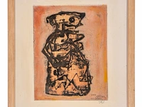 Willem van hecke (1893-1976), untitled, 1963, mixed media 47 x 41 cm. (18 1/2 x 16.14 in.), frame: 50.5 x 44 cm. (19.87 x 17.32 in.) - afbeelding 2 van  4