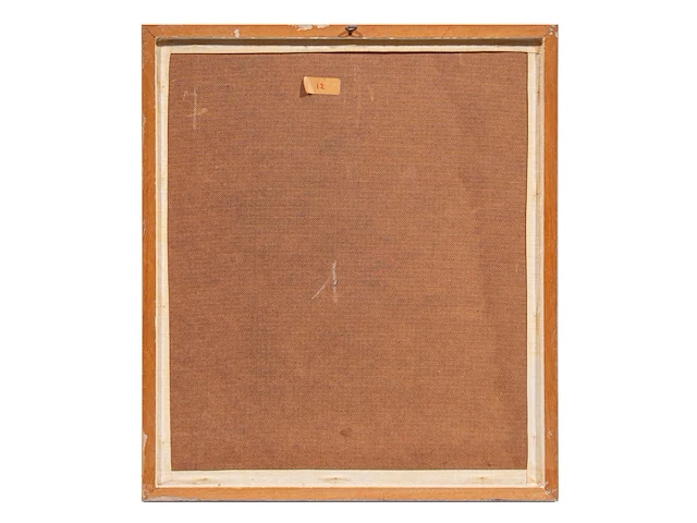 Willem van hecke (1893-1976), untitled, 1963, mixed media 47 x 41 cm. (18 1/2 x 16.14 in.), frame: 50.5 x 44 cm. (19.87 x 17.32 in.) - afbeelding 3 van  4