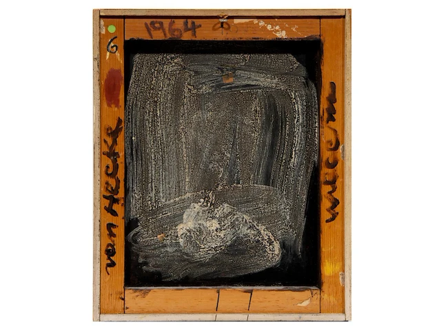 Willem van hecke (1893-1976), untitled, 1964, mixed media 36.5 x 30 cm. (14.36 x 11.81 in.), frame: 31 x 38.5 cm. (12.19 x 15.16 in.) - afbeelding 3 van  6