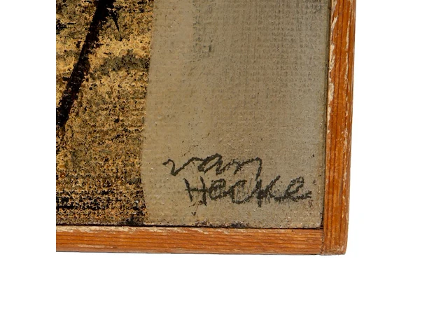 Willem van hecke (1893-1976), untitled, 1964, mixed media 36.5 x 30 cm. (14.36 x 11.81 in.), frame: 31 x 38.5 cm. (12.19 x 15.16 in.) - afbeelding 5 van  6