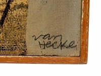 Willem van hecke (1893-1976), untitled, 1964, mixed media 36.5 x 30 cm. (14.36 x 11.81 in.), frame: 31 x 38.5 cm. (12.19 x 15.16 in.) - afbeelding 5 van  6