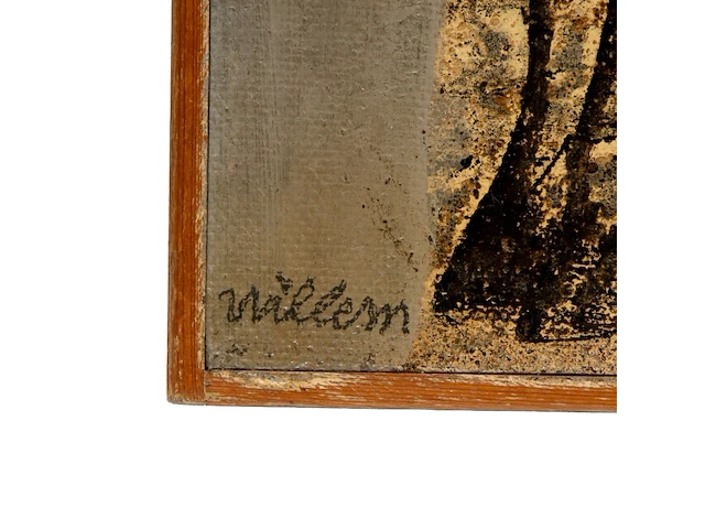 Willem van hecke (1893-1976), untitled, 1964, mixed media 36.5 x 30 cm. (14.36 x 11.81 in.), frame: 31 x 38.5 cm. (12.19 x 15.16 in.) - afbeelding 6 van  6