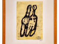 Willem van hecke (1893-1976), untitled, 1967, mixed media 47 x 38.5 cm. (18 1/2 x 15.16 in.), frame: 50.5 x 42 cm. (19.87 x 16.53 in.) - afbeelding 2 van  4