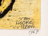 Willem van hecke (1893-1976), untitled, 1967, mixed media 47 x 38.5 cm. (18 1/2 x 15.16 in.), frame: 50.5 x 42 cm. (19.87 x 16.53 in.) - afbeelding 4 van  4