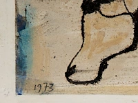 Willem van hecke (1893-1976), untitled, 1973, mixed media 40 x 50 cm. (15 3/4 x 19.67 in.), frame: 43 x 53 cm. (16.92 x 20.87 in.) - afbeelding 5 van  5