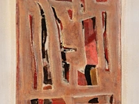 Willem van hecke (1893-1976), untitled abstract composition, 1958, mixed media 45 x 37 cm. (17.71 x 14.57 in.), frame: 48 x 40.5 cm. (18.89 x 15.93 in.)