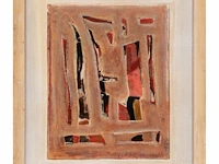 Willem van hecke (1893-1976), untitled abstract composition, 1958, mixed media 45 x 37 cm. (17.71 x 14.57 in.), frame: 48 x 40.5 cm. (18.89 x 15.93 in.) - afbeelding 2 van  4