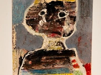 Willem van hecke (1893-1976), untitled triptych, 1962, mixed media 40 x 85 cm. (15 3/4 x 33.46 in.) - afbeelding 4 van  6