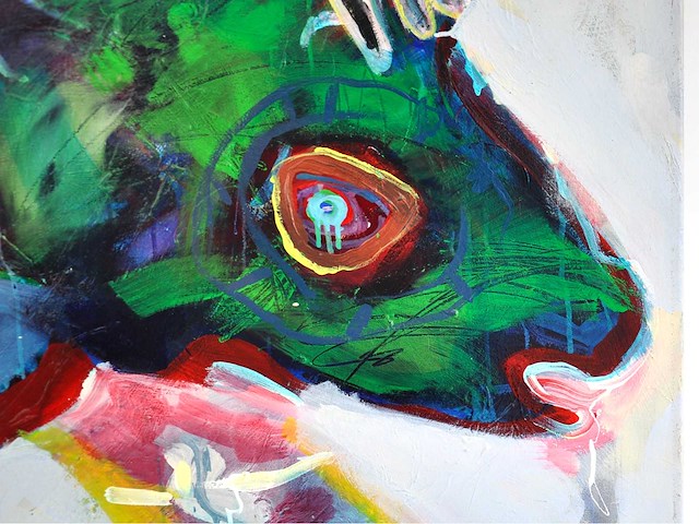 Willemijn bouman - gevangen - acryl op doek - 160x200 cm - afbeelding 3 van  13